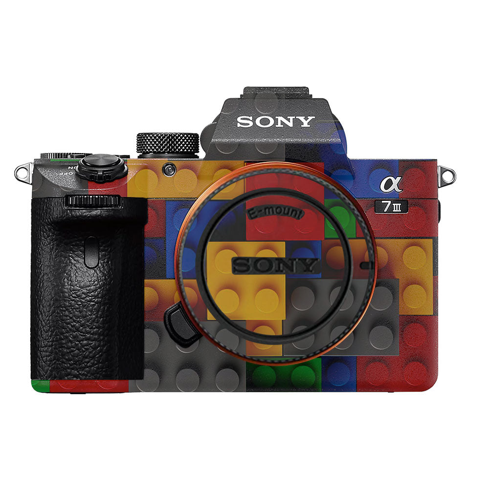 Colorful LEGO Brick Wall Pattern Sony A7MIII Camera Skin
