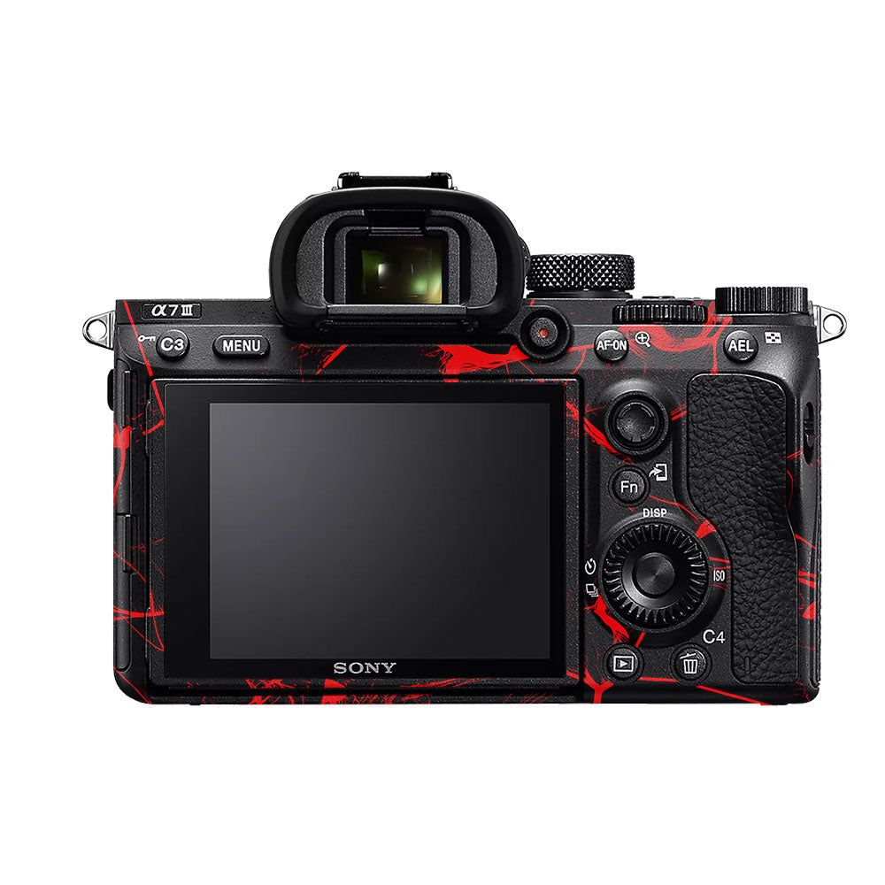 Red Neural Grid Sony A7MIII Camera Skin