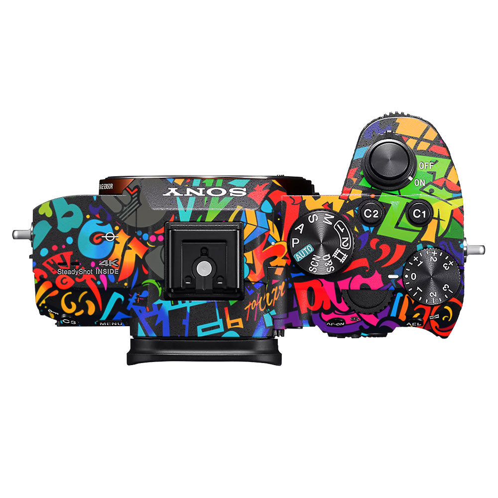 Colorful Urban Street Art Lettering Sony A7MIII Camera Skin