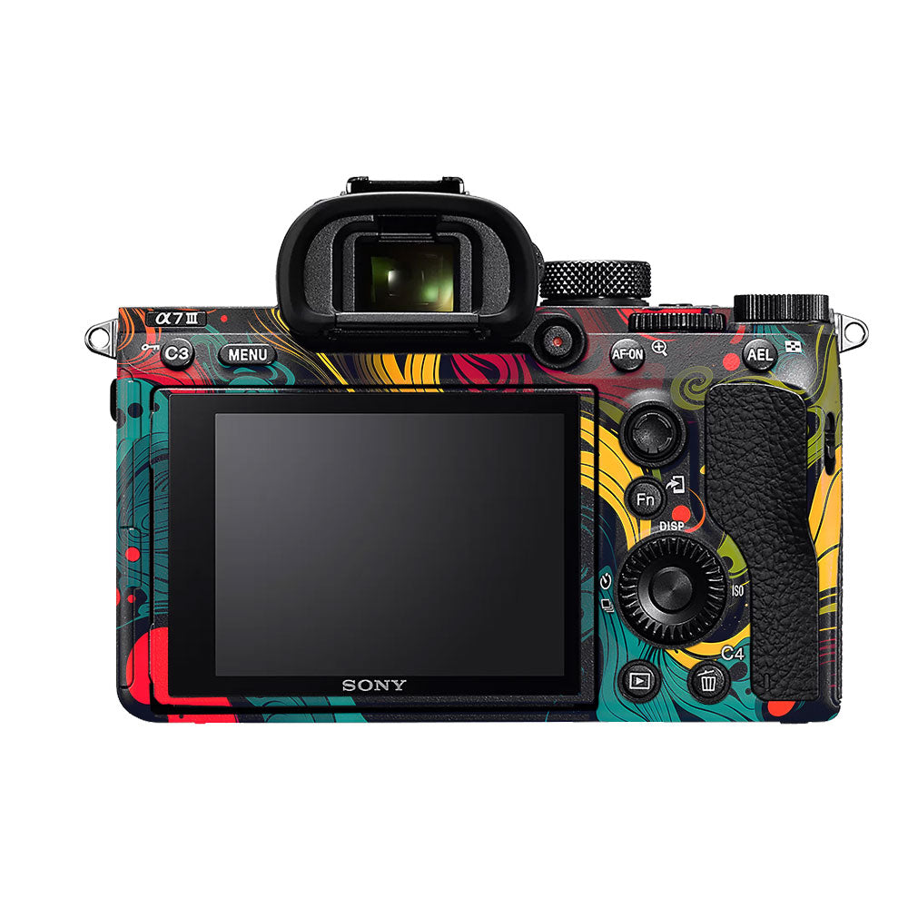 Psychedelic Color Swirl Sony A7MIII Camera Skin