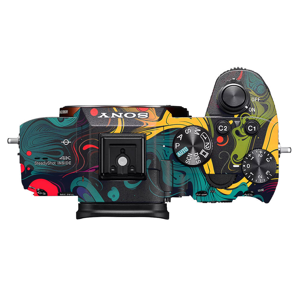 Psychedelic Color Swirl Sony A7MIII Camera Skin