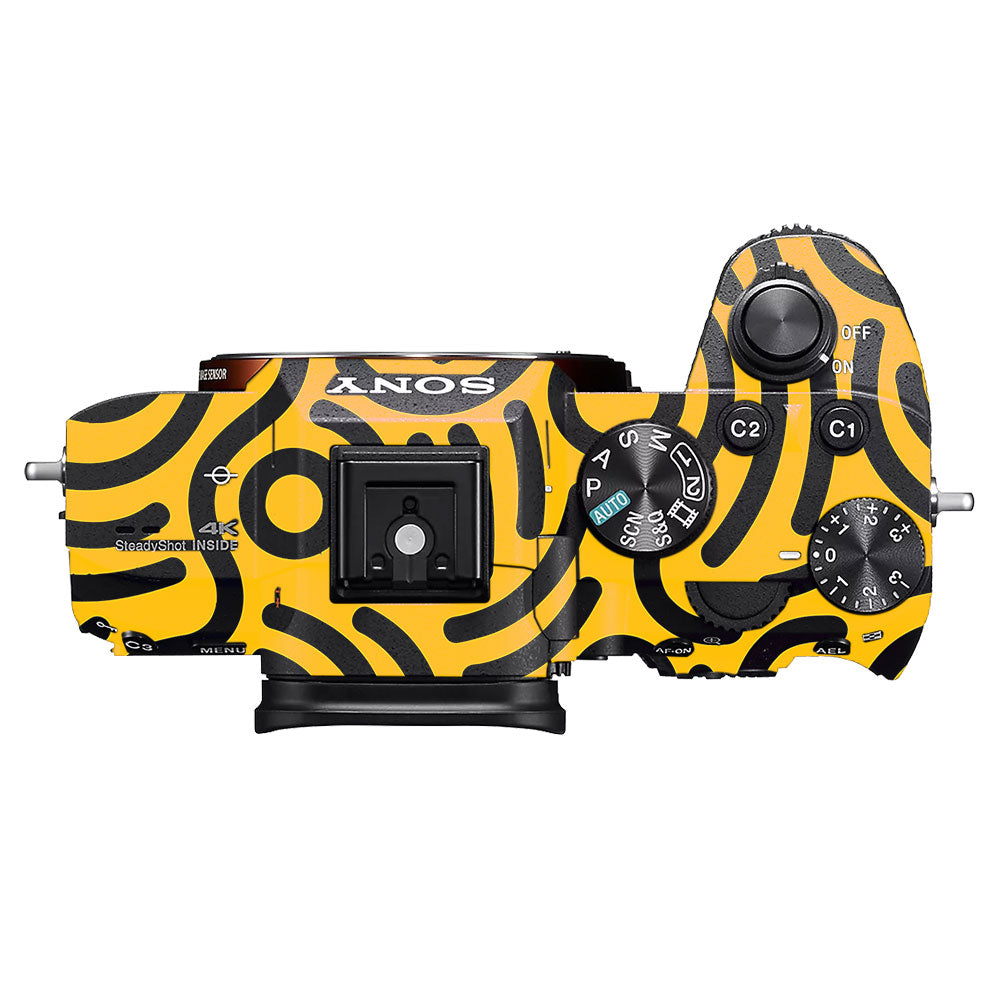 Minimal Yellow Wave Sony A7MIII Camera Skin