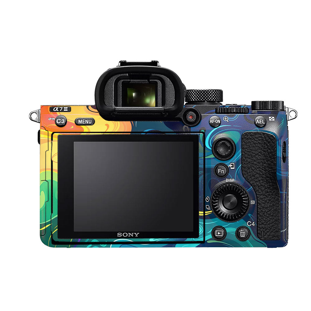 Rainbow Liquid Fusion Sony A7MIII Camera Skin