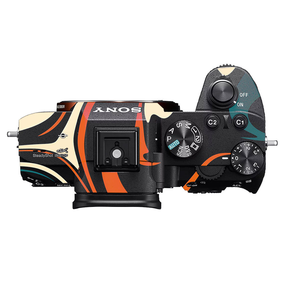 Mid-Century Abstract Swirl Sony A7MIII Camera Skin