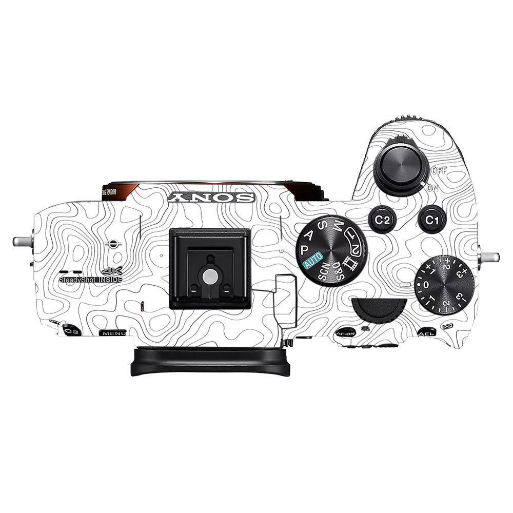 White Contour Design Sony A7MIII Camera Skins