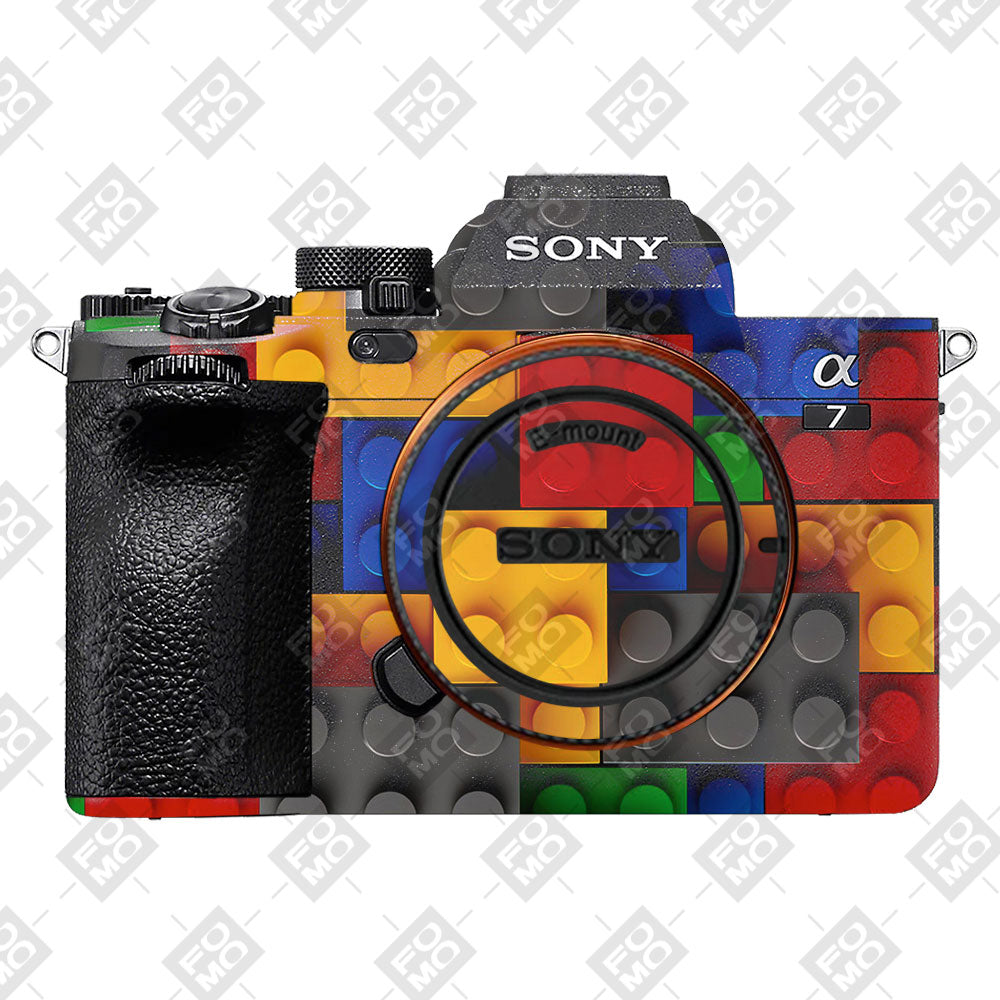 Colorful LEGO Brick Wall Pattern Sony A7MIV Camera Skin