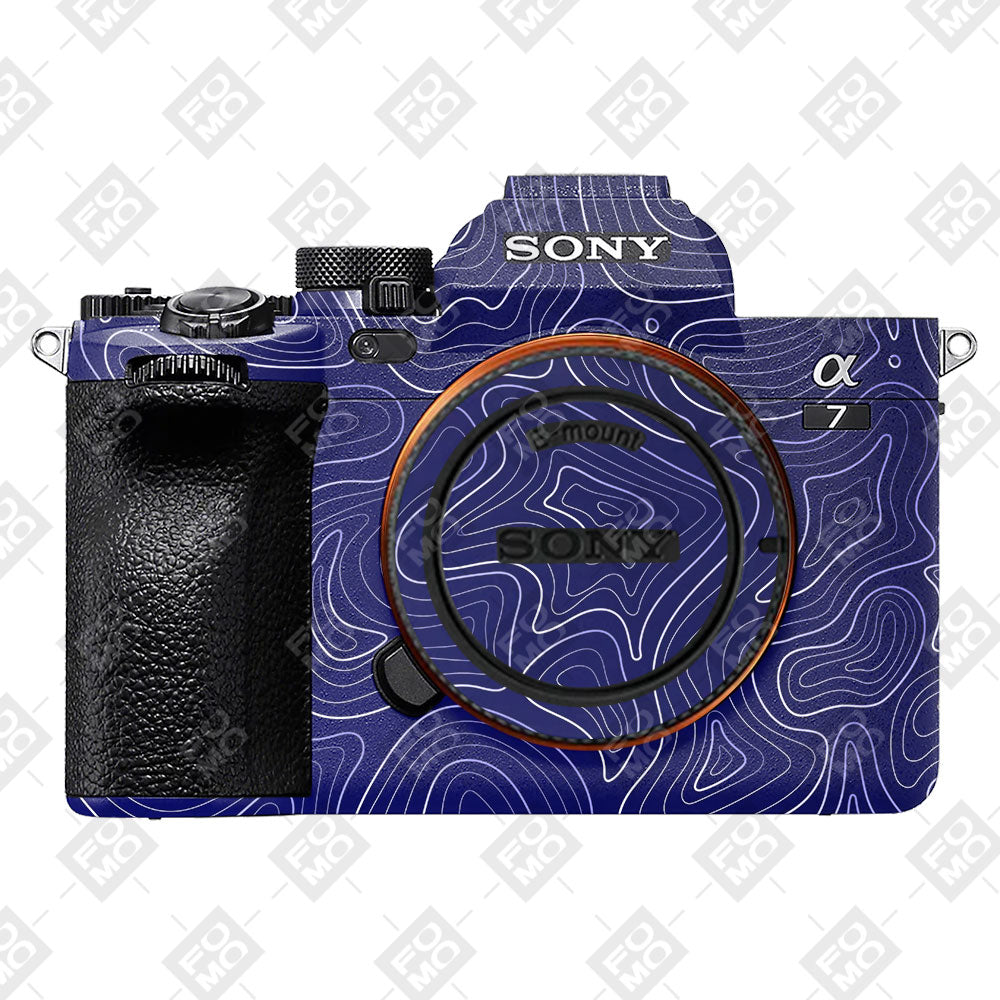 Deep Blue Contour Sony A7MIV Camera Skins