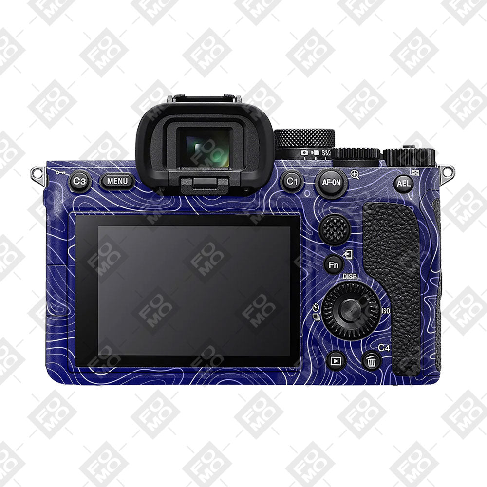 Deep Blue Contour Sony A7MIV Camera Skins