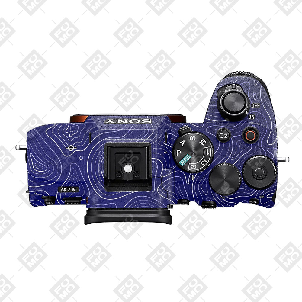 Deep Blue Contour Sony A7MIV Camera Skins