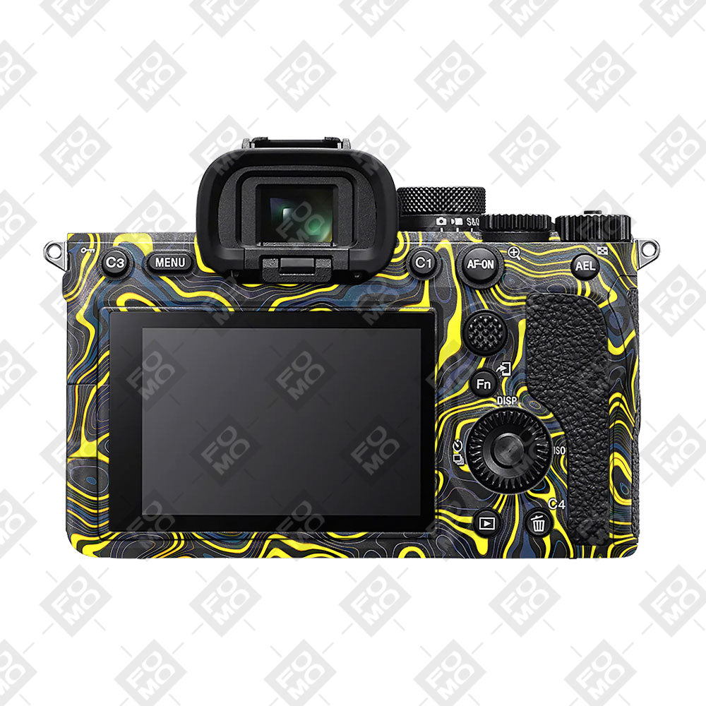 Neon Lava Contours Sony A7MIV Camera Skins