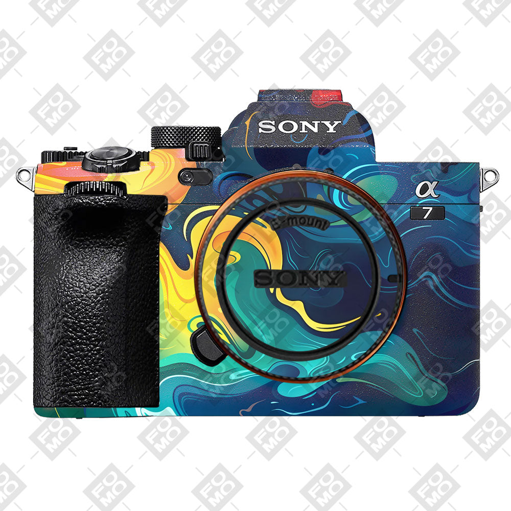 Rainbow Liquid Fusion Sony A7MIV Camera Skin
