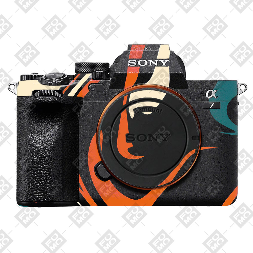 Mid-Century Abstract Swirl Sony A7MIV Camera Skin