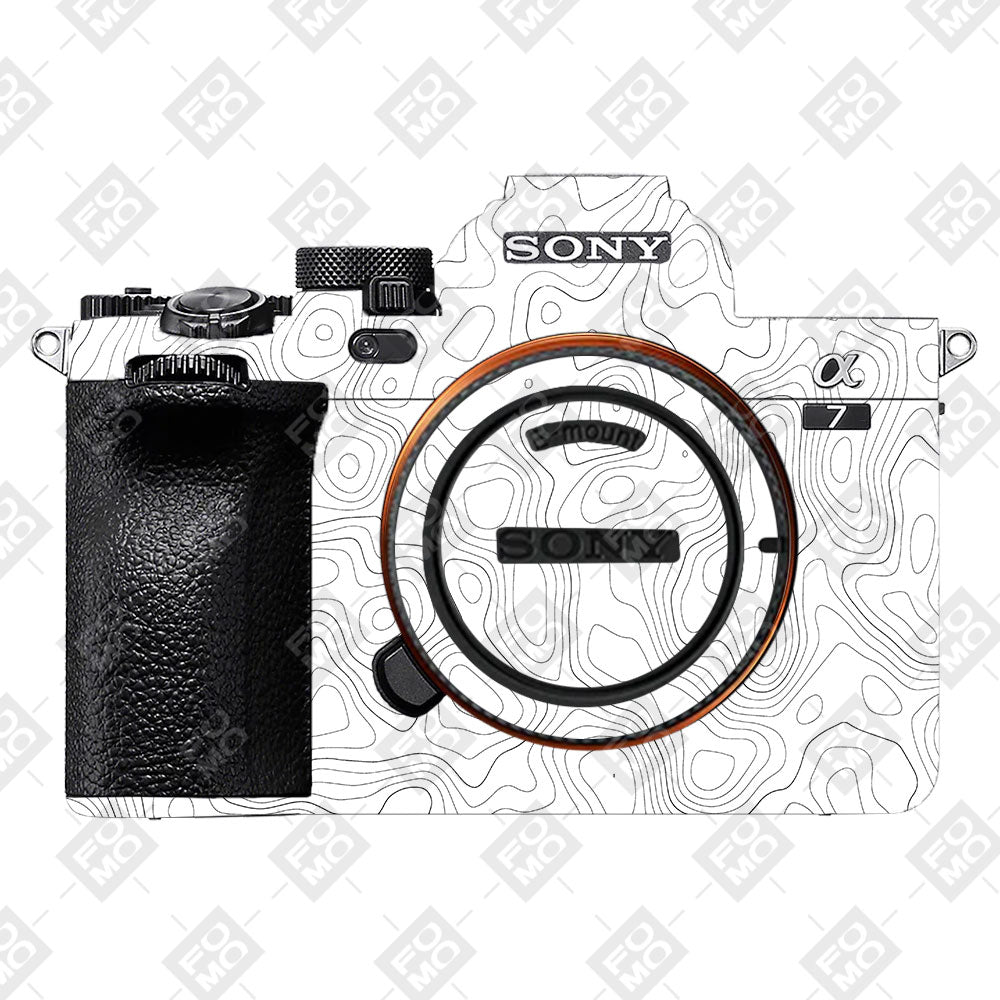 White Contour Design Sony A7MIV Camera Skins