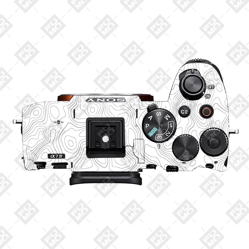White Contour Design Sony A7MIV Camera Skins