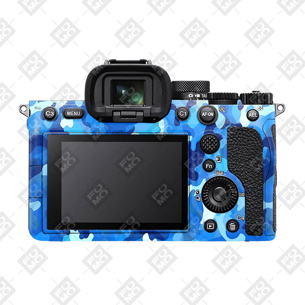 Arctic Blue Camo Pattern Sony A7MIV Camera Skins