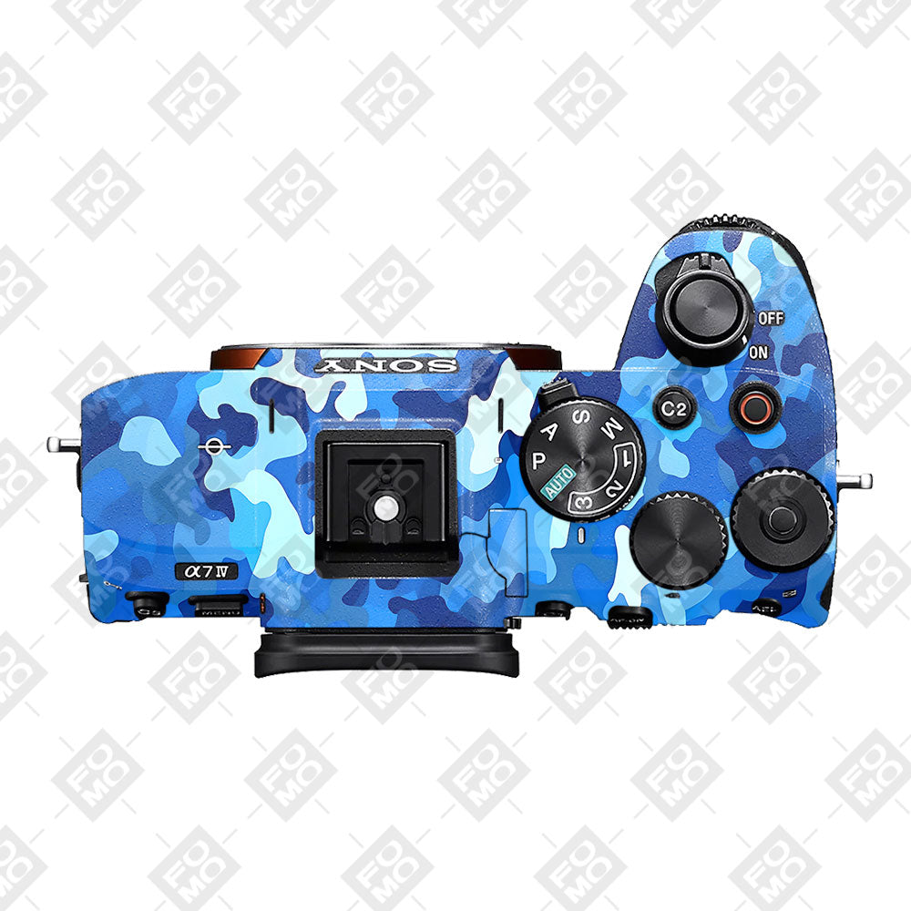 Arctic Blue Camo Pattern Sony A7MIV Camera Skins