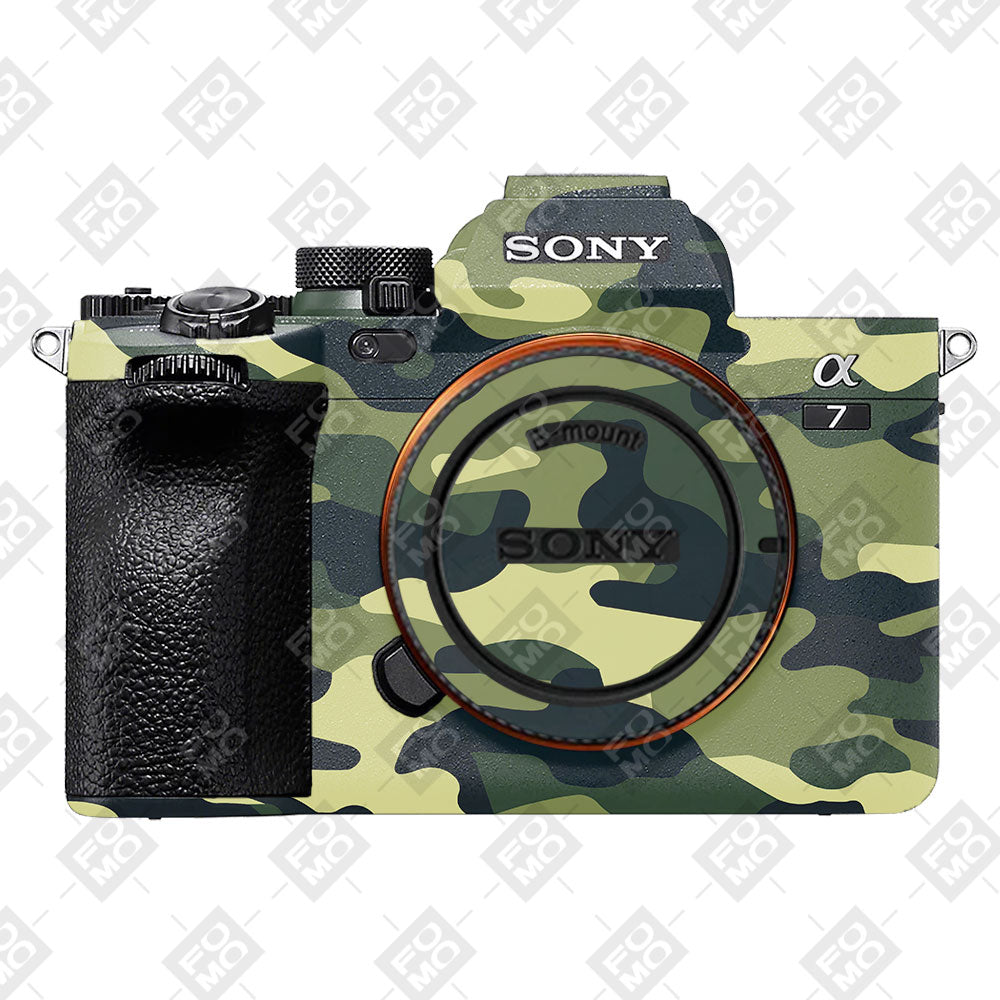Forest Green Camo Sony A7MIV Camera Skins