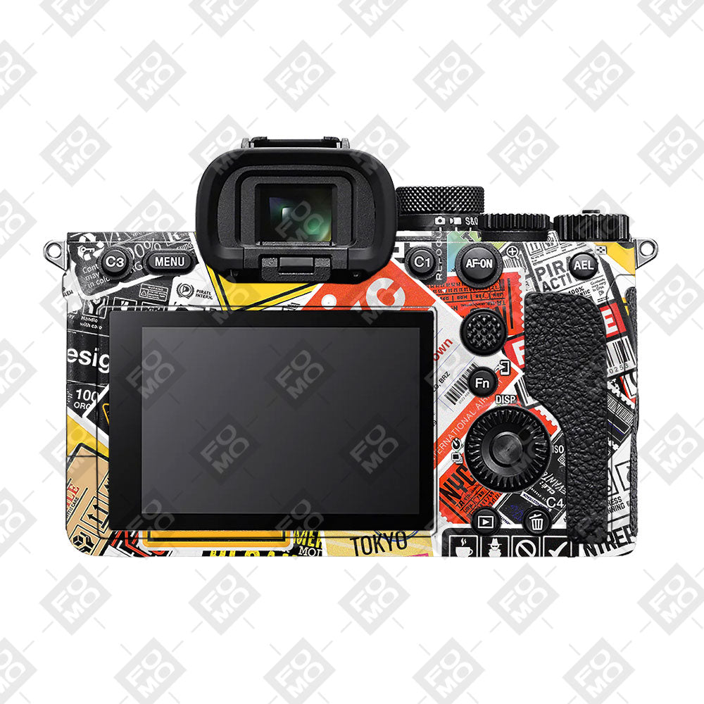 Tech Aesthetic Sticker Collage Sony A7MIV Camera Skins