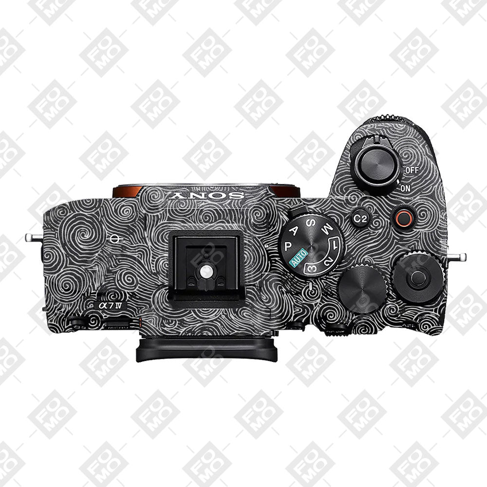 White Spirals Sony A7MIV Camera Skins