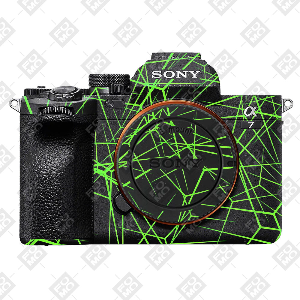 Neon Grid Sony A7MIV Camera Skins