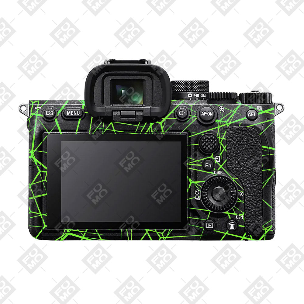 Neon Grid Sony A7MIV Camera Skins