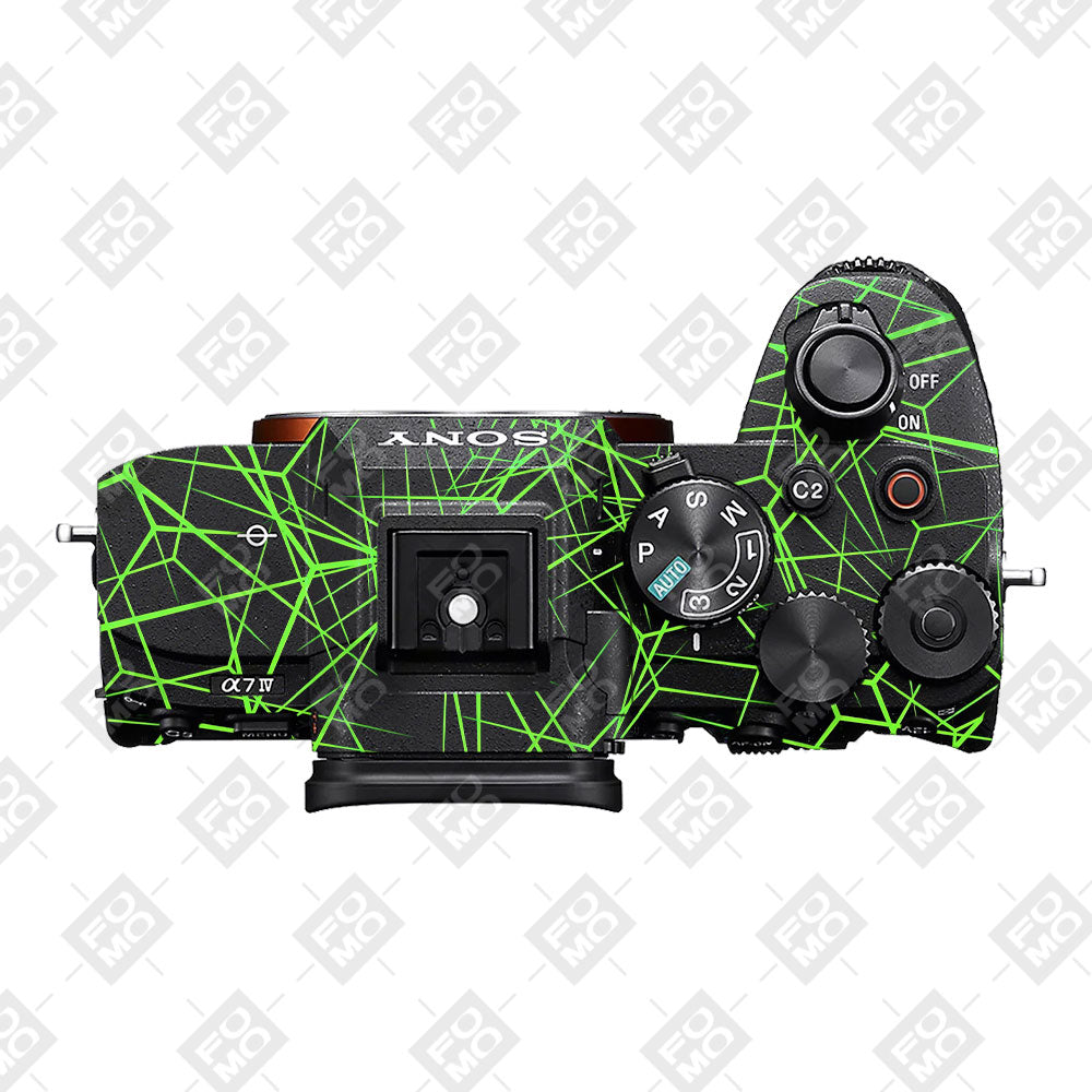 Neon Grid Sony A7MIV Camera Skins