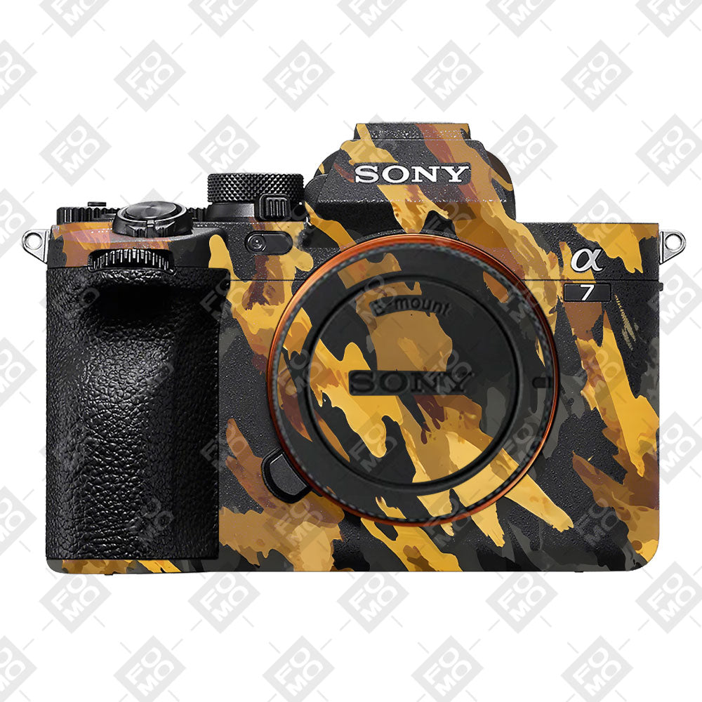 Camo Tiger Blend Sony A7MIV Camera Skins