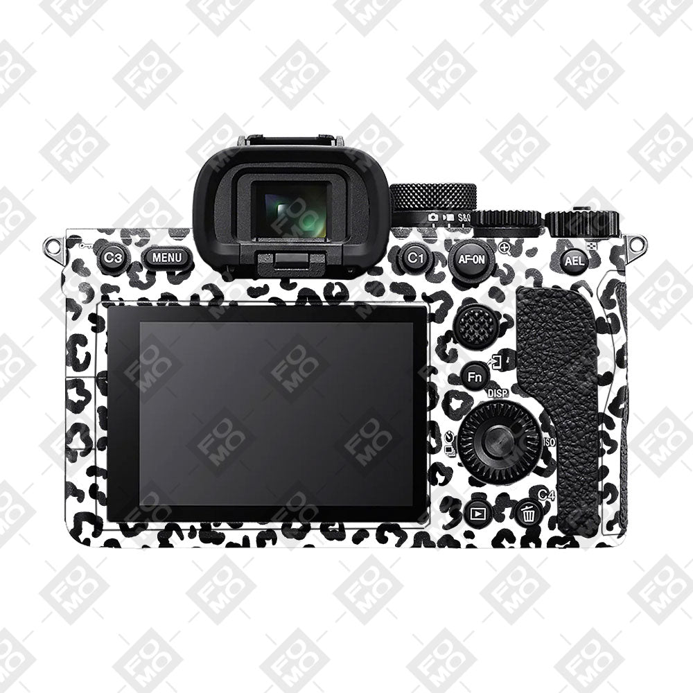White Leopard Sony A7MIV Camera Skins