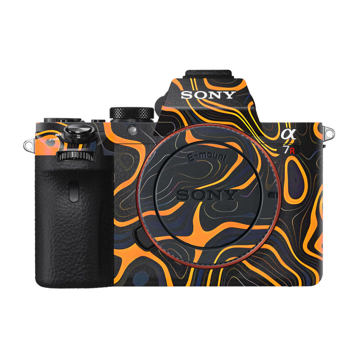 Amber Topographic Waves Sony A7R II Camera Skins