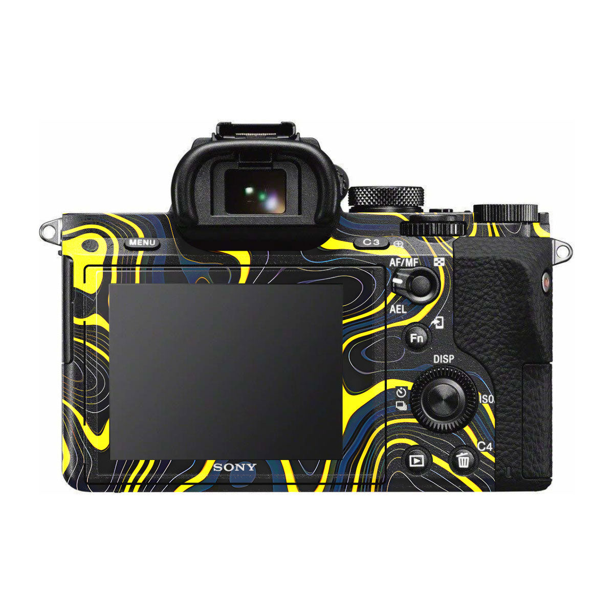 Neon Lava Contours Sony A7R II Camera Skins