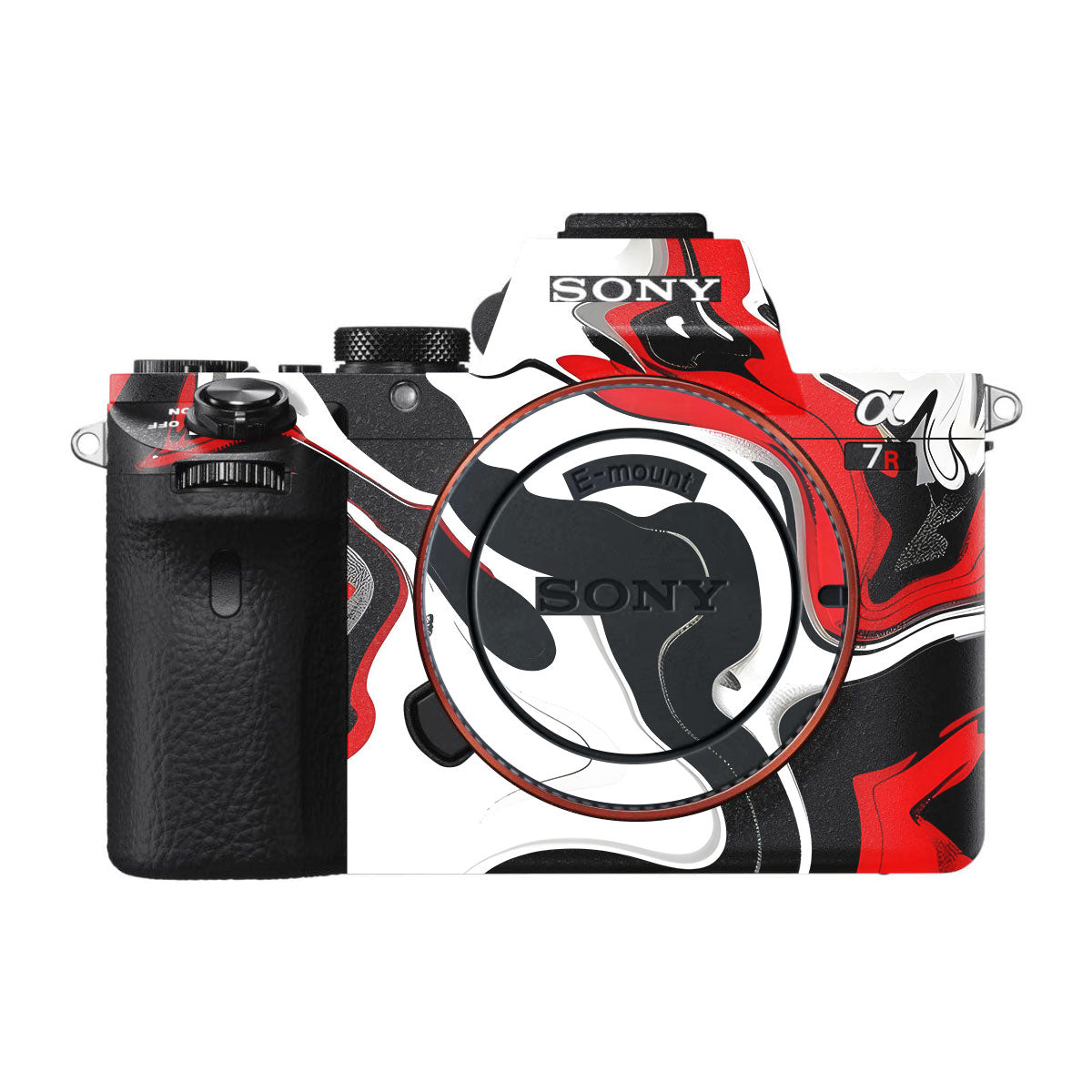 Scarlet and White Motion Sony A7R II Camera Skins