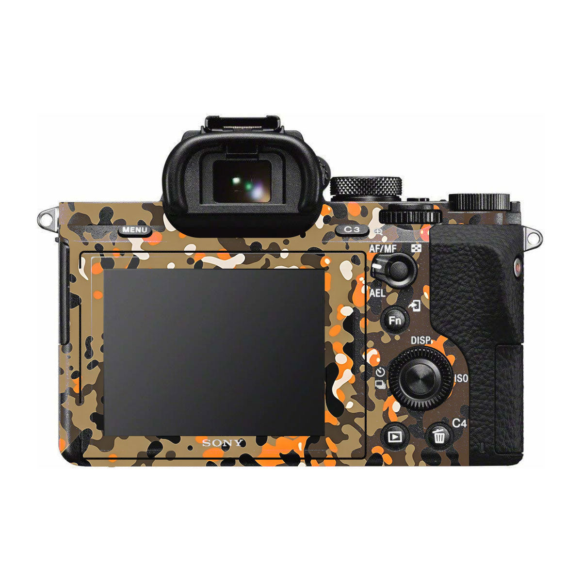 Orange Brown Spot Sony A7R II Camera Skins
