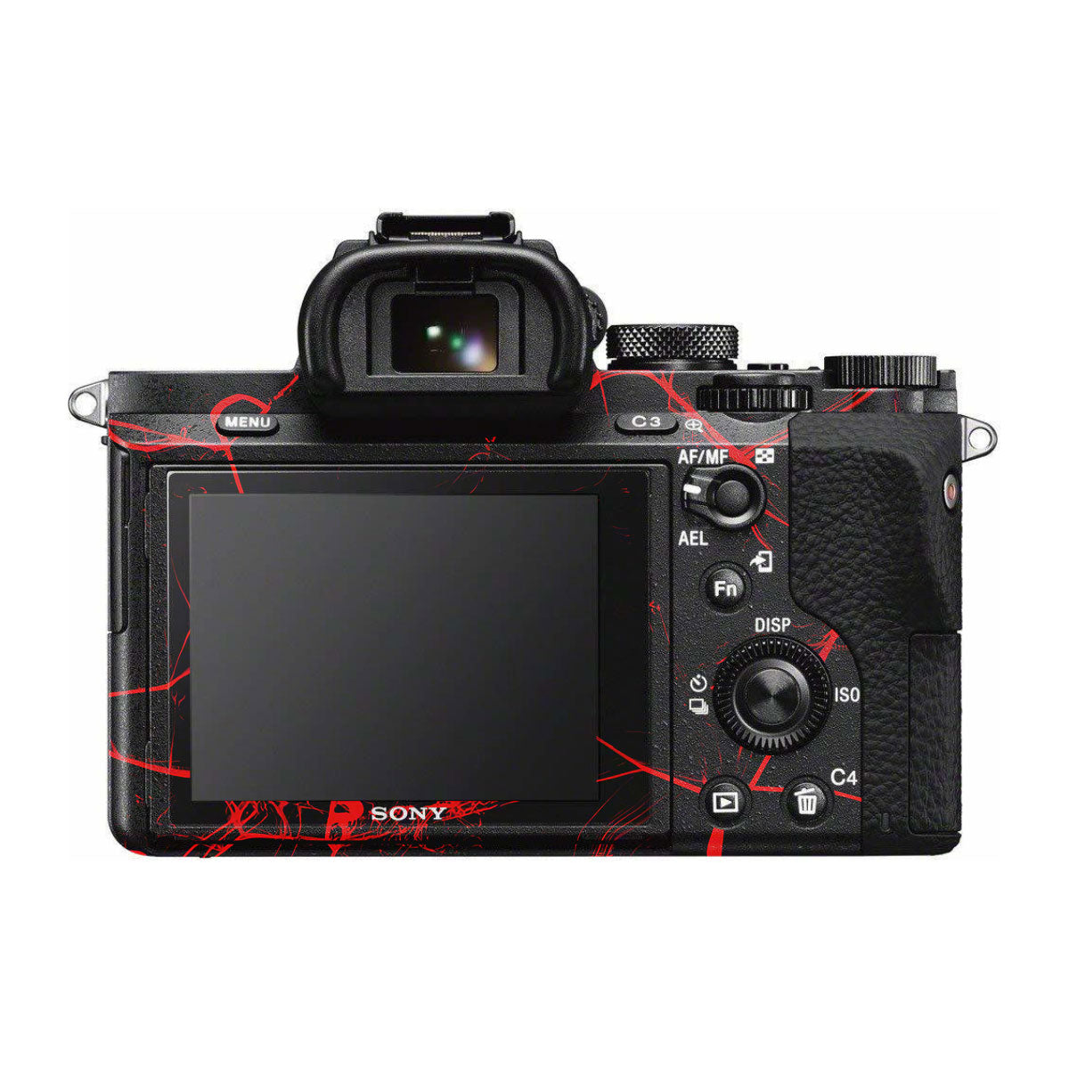 Red Neural Grid Sony A7R II Camera Skins