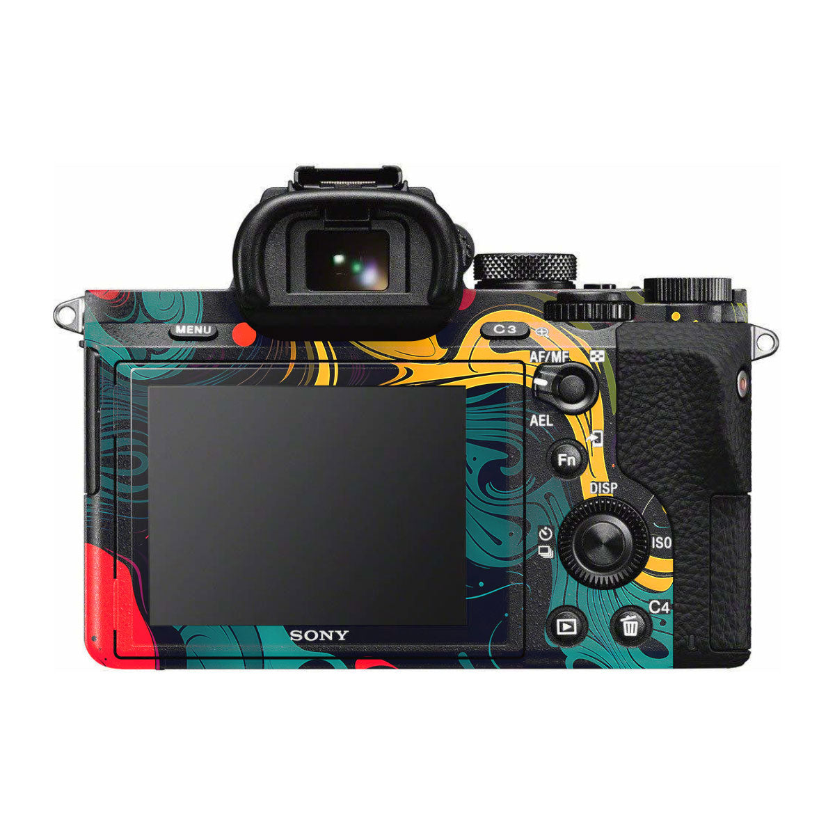 Psychedelic Color Swirl Sony A7R II Camera Skins