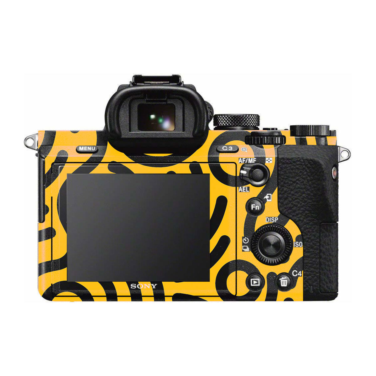 Minimal Yellow Wave Sony A7R II Camera Skins