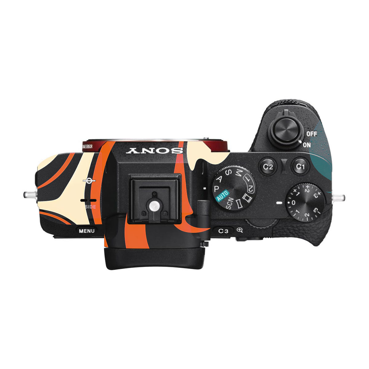 Mid-Century Abstract Swirl Sony A7R II Camera Skins