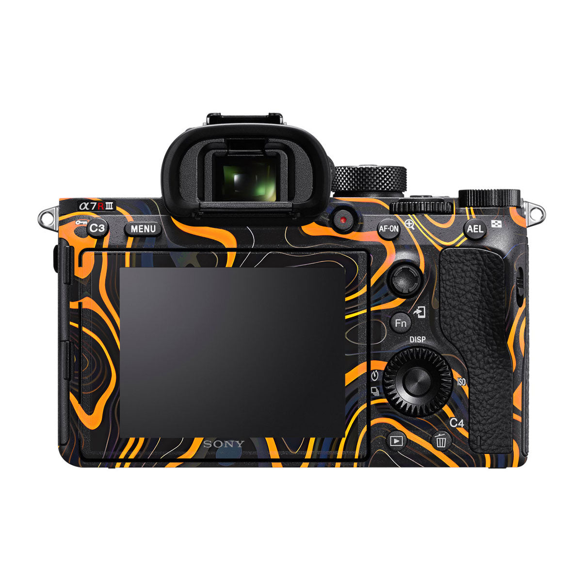 Amber Topographic Waves Sony A7R III Camera Skins