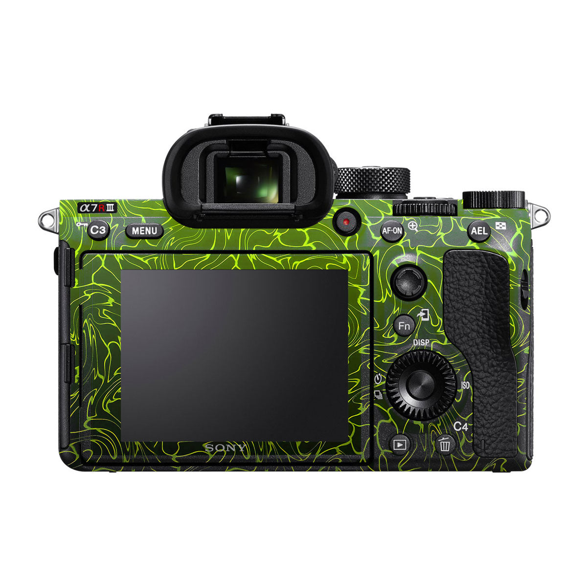 Lime Yellow to Black Gradient Sony A7R III Camera Skins