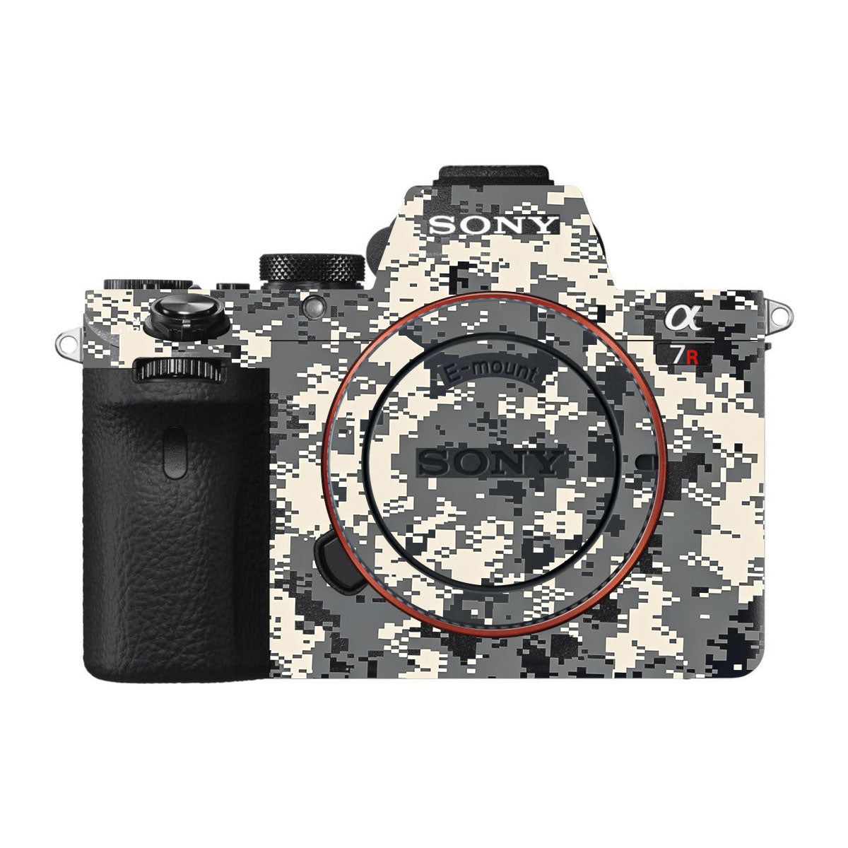 Grey Black Pixel Sony A7R III Camera Skins