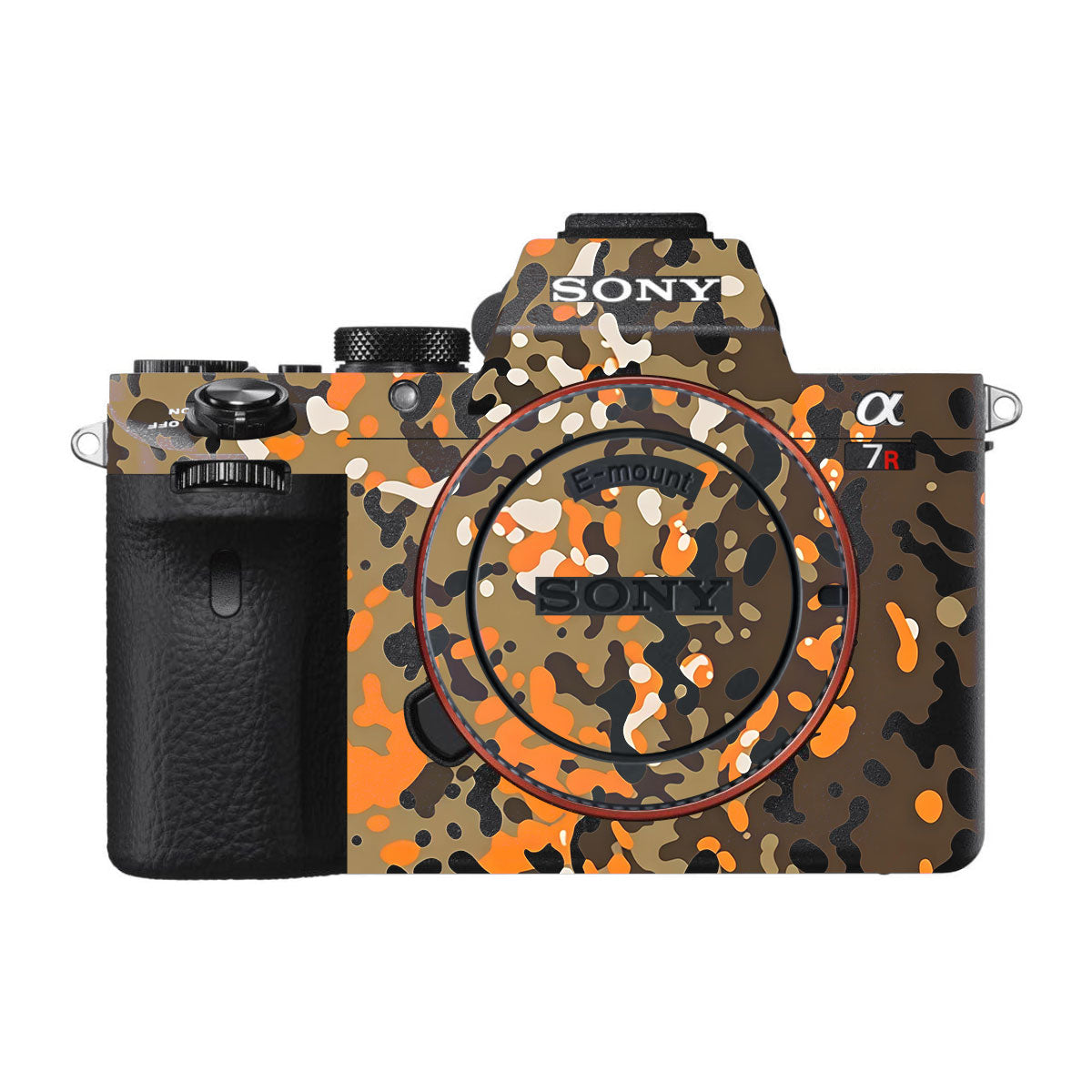 Orange Brown Spot Sony A7R III Camera Skins