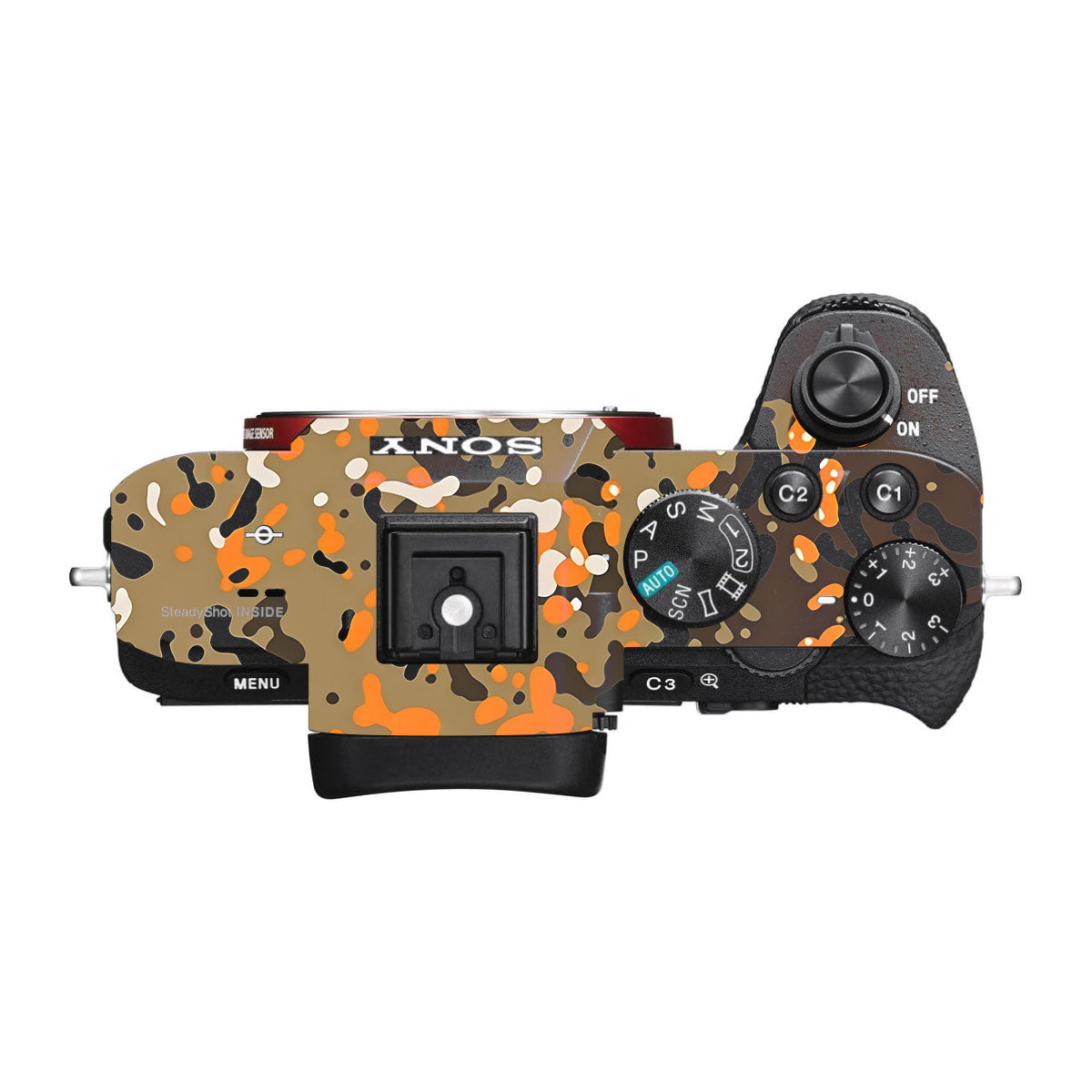 Orange Brown Spot Sony A7R III Camera Skins