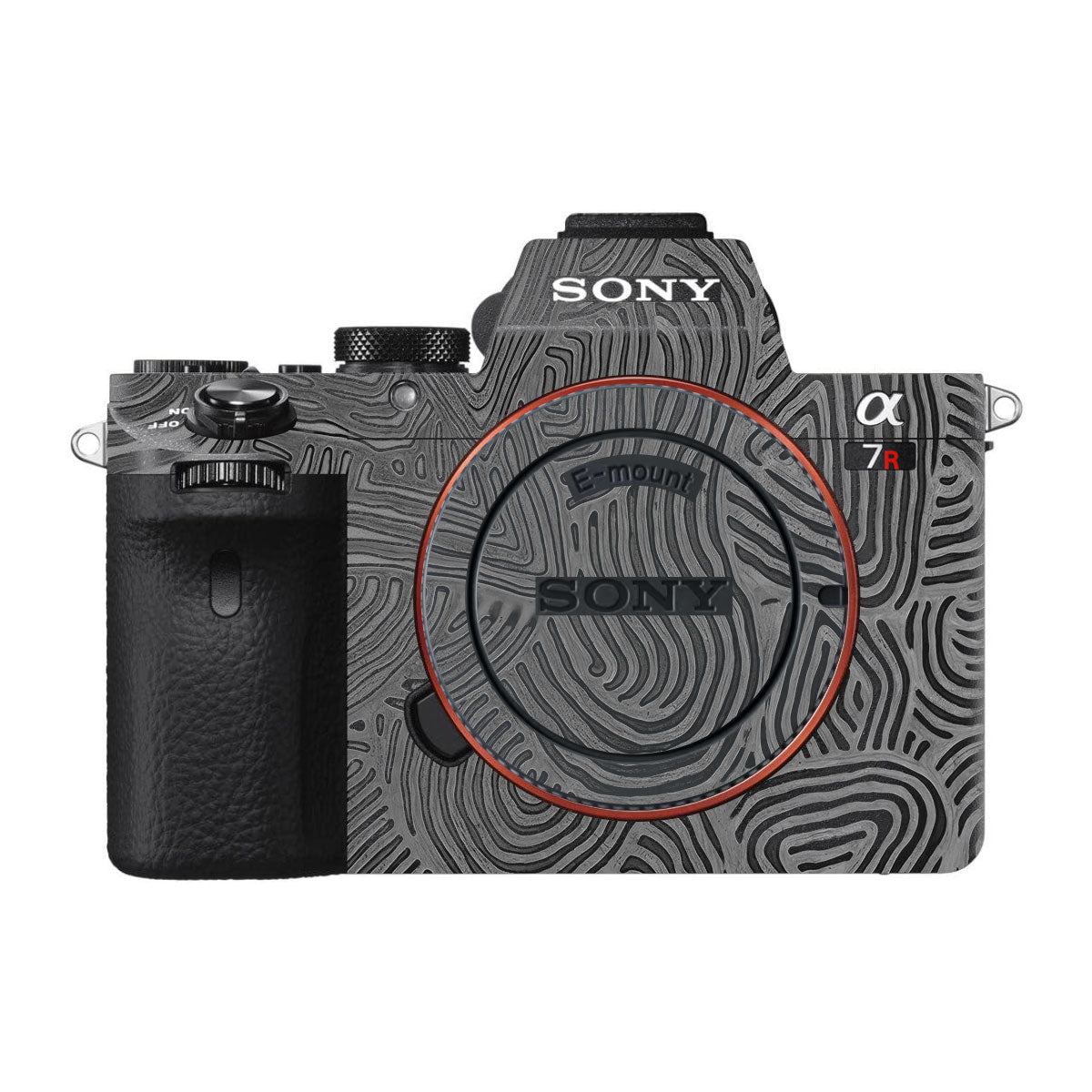 Monochrome Line Maze Sony A7R III Camera Skins