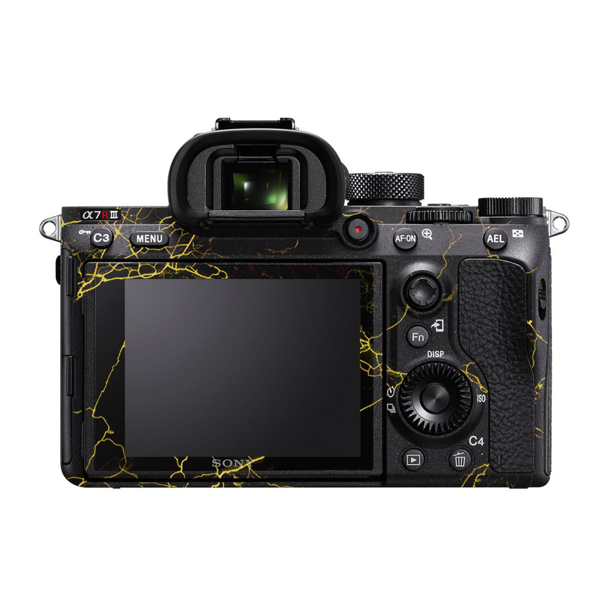 Electric Gold Veins Sony A7R III Camera Skins