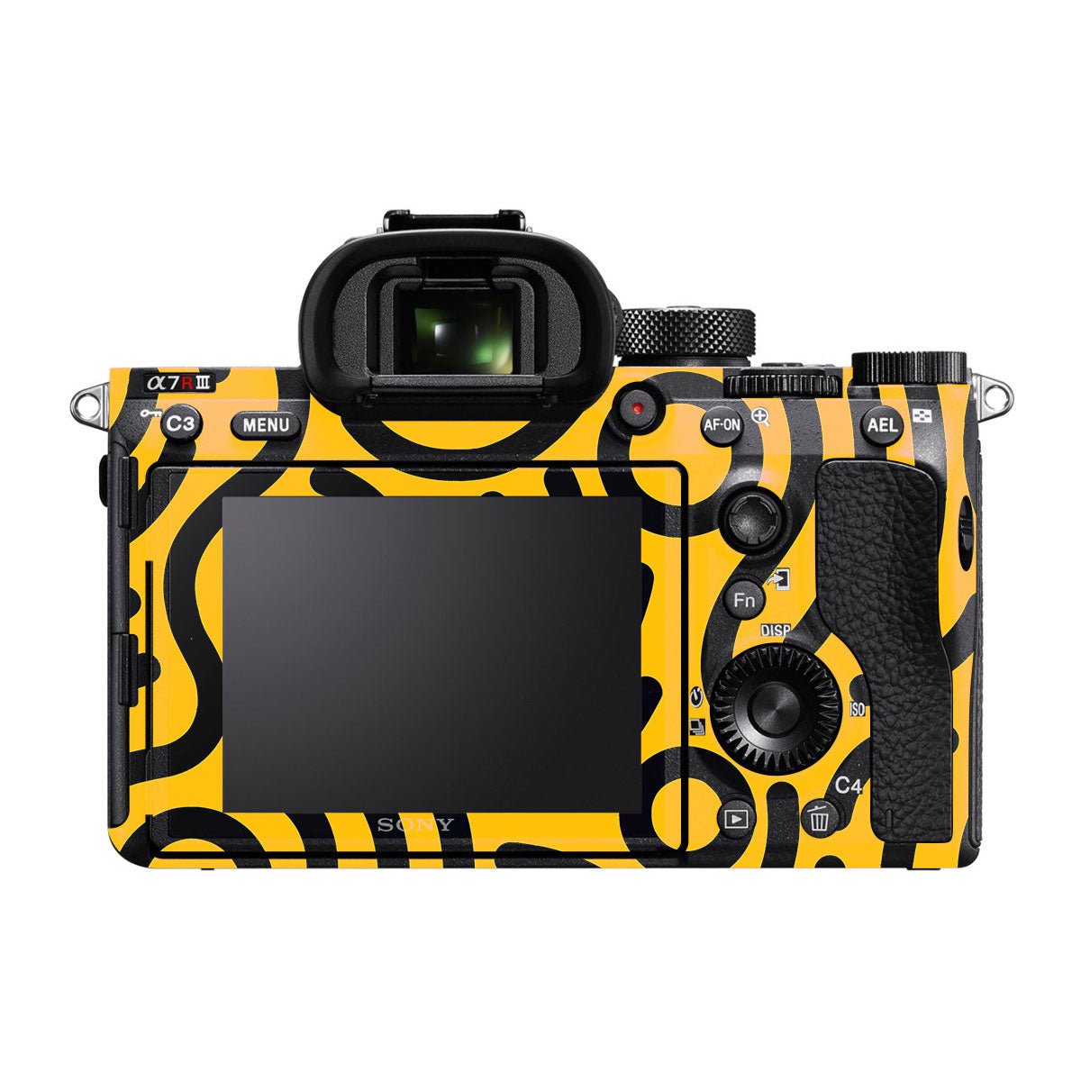 Minimal Yellow Wave Sony A7R III Camera Skins