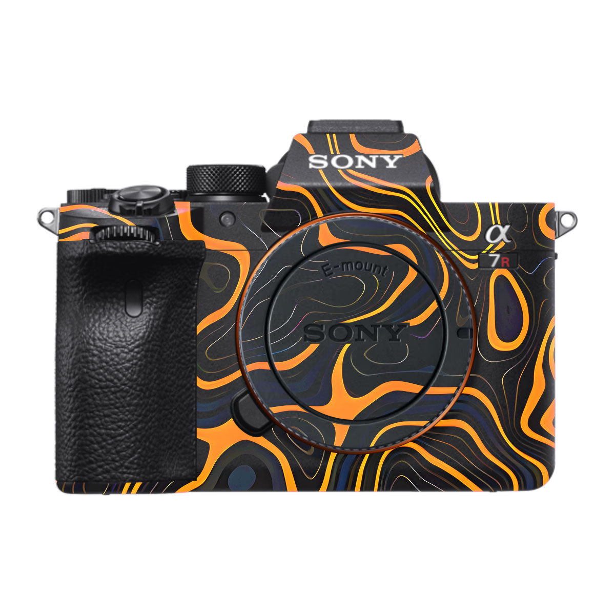 Amber Topographic Waves Sony A7R IV Camera Skin