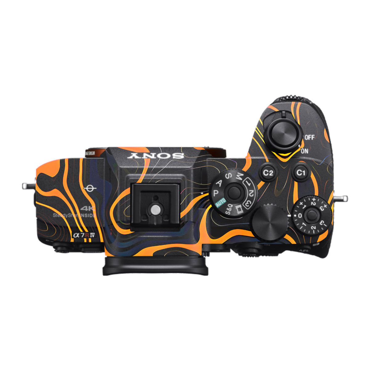 Amber Topographic Waves Sony A7R IV Camera Skin