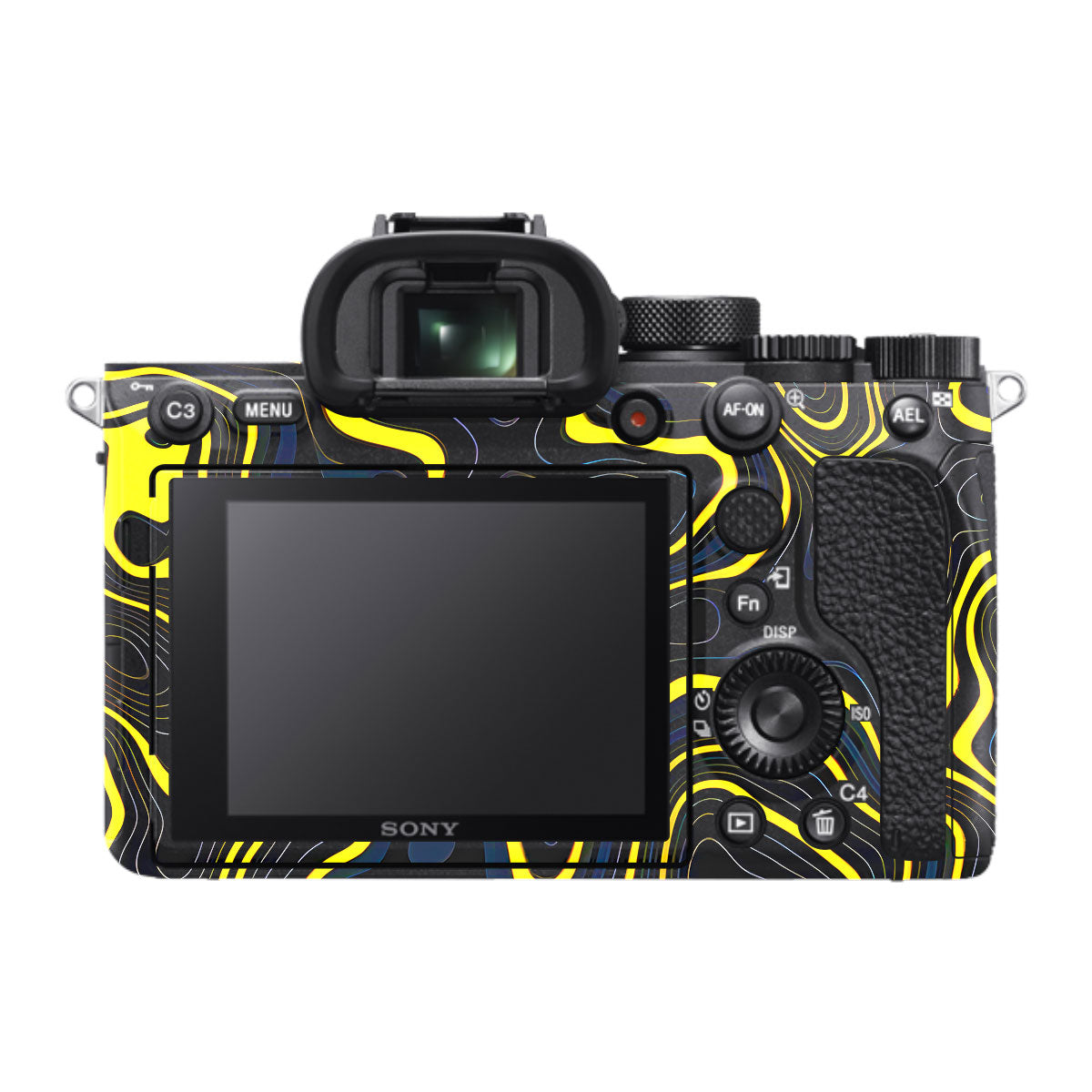 Neon Lava Contours Sony A7R IV Camera Skin