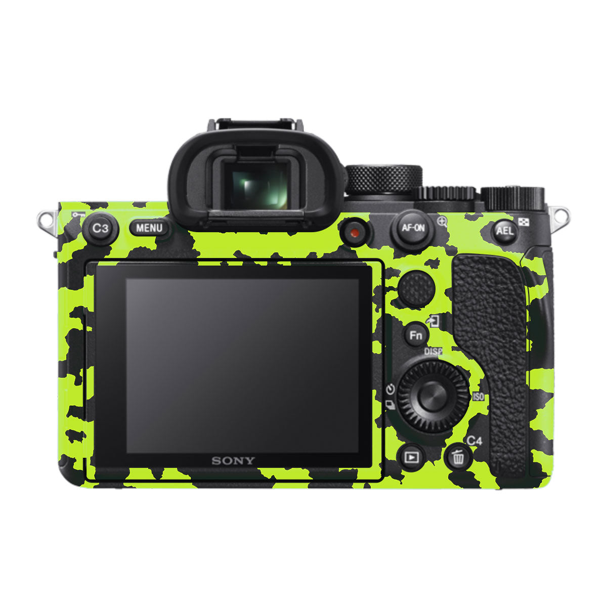 Neon Green Splatter Sony A7R IV Camera Skin