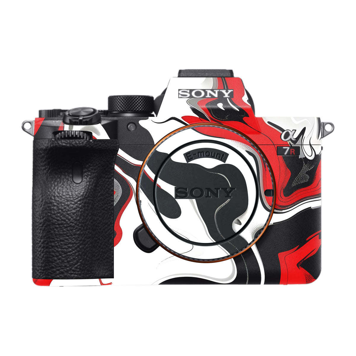 Scarlet and White Motion Sony A7R IV Camera Skin