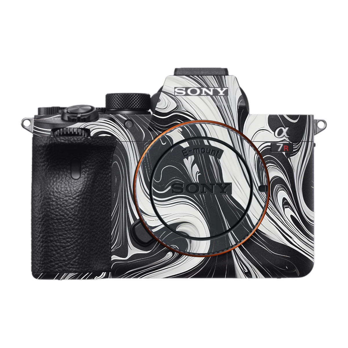 Black and White Marble Sony A7R IV Camera Skin
